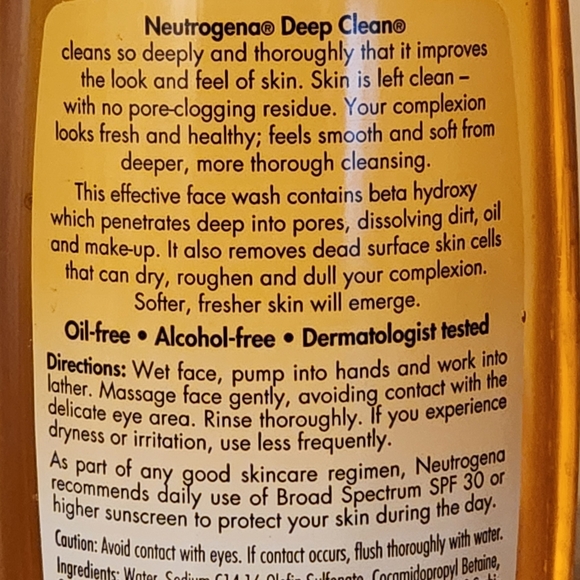 Neutrogena Deep Clean Facial Cleanser NWT - Picture 3 of 3